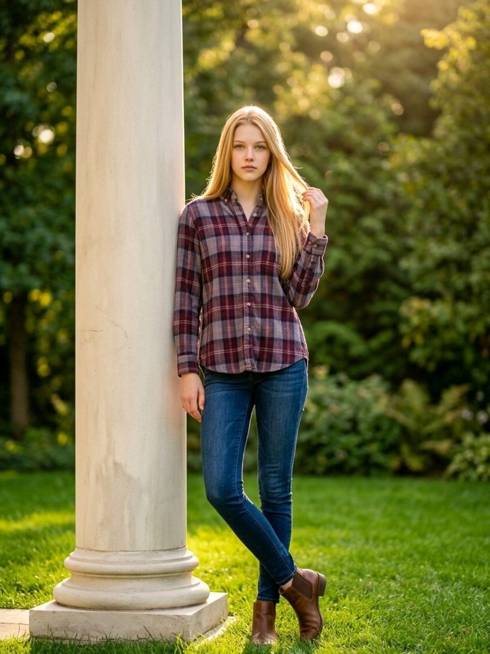Rare Brandy Melville Women's Plaid Flannel Button-Up Shirt 100% Cotton One Size